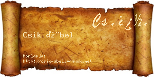 Csik Ábel névjegykártya