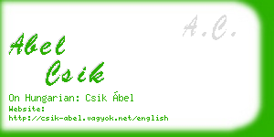 abel csik business card