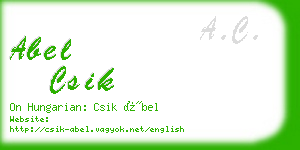 abel csik business card